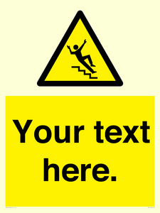 Custom Slippery Stairs Sign